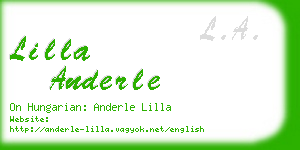 lilla anderle business card